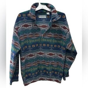 Munsingwear Golf Classics 1/4 zip Aztec Southwestern fleece pullover M Vintage